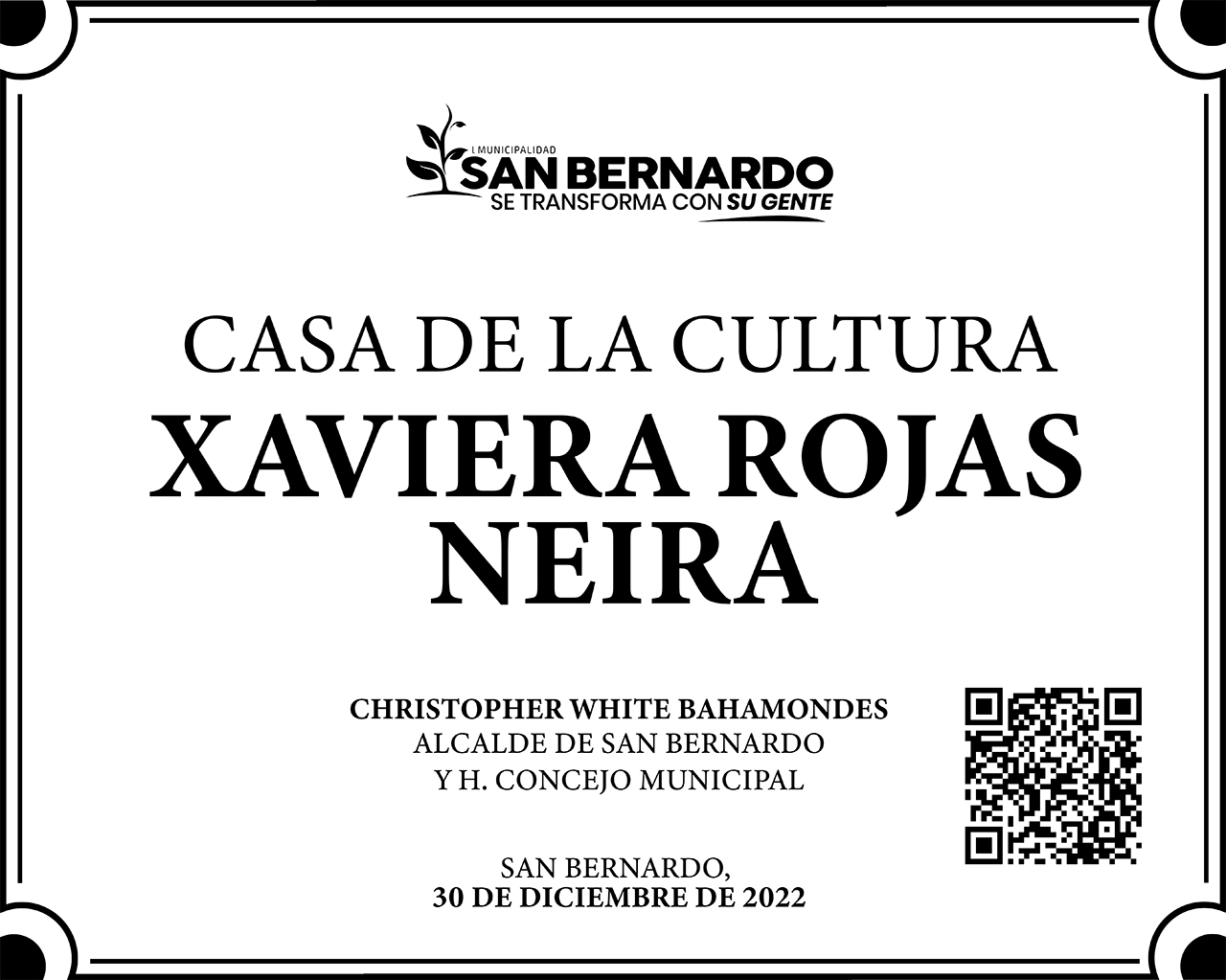 PLACA-XAVIERA ROJAS NEIRA
