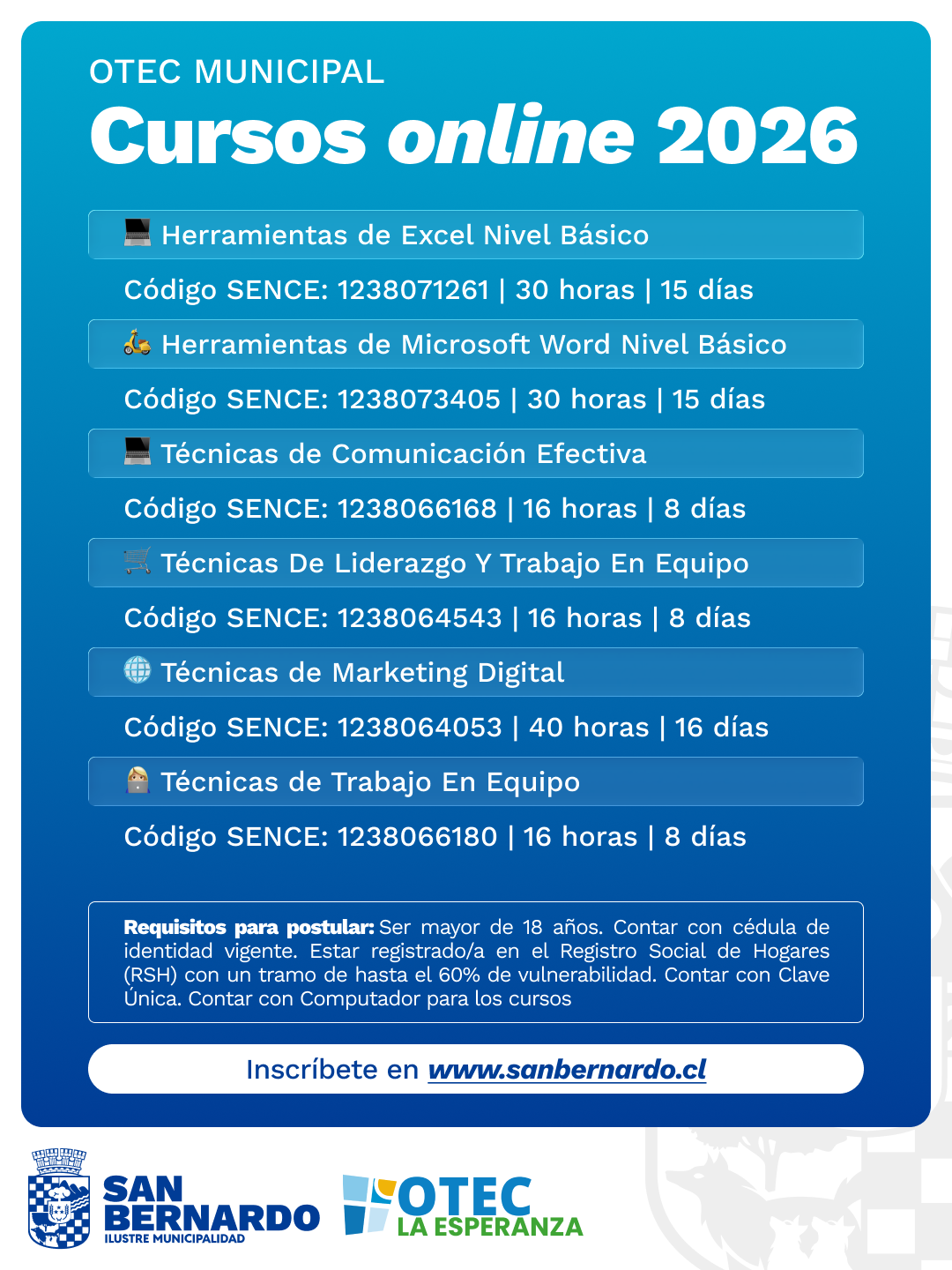 Cursos laborales 2026 post