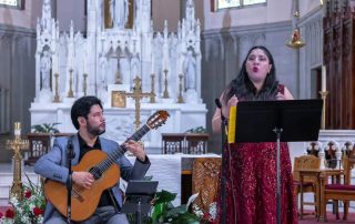 Concierto de guitarra clásica y canto lírico en el Salón Consistorial de San Bernardo.