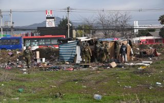 Operativo de retiro de rucos y escombros en San Bernardo