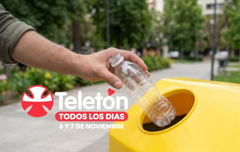 Botellas plásticas transparentes PET 1 para la campaña de reciclaje en San Bernardo.